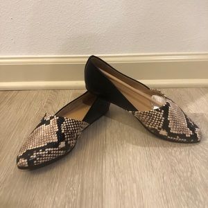 Market and spruce ballet flat snake skin print